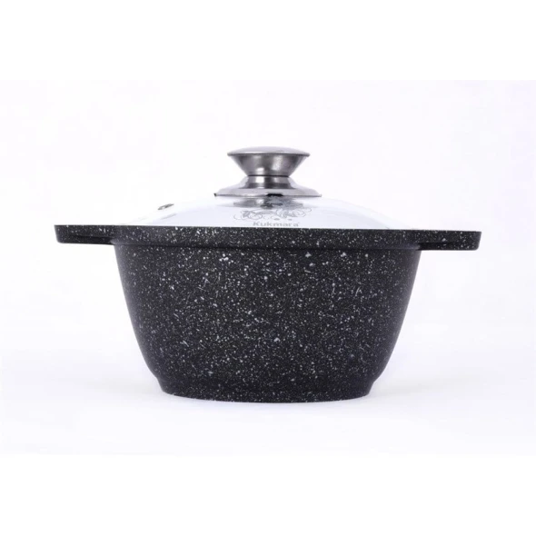Кастрюля Kukmara Мраморная kmt12a, с крышкой, алюминий, черная, 18.5x10x21 см, 1 л Кастрюля Kukmara Мраморная kmt12a, с крышкой, алюминий, черная, 18.5x10x21 см, 1 л