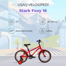 Velosiped Stark Foxy 16, qırmızı/sarı, 16
