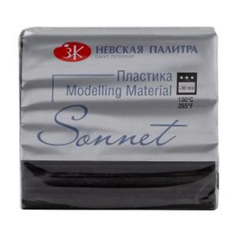 Полимерная глина Невская палитра Сонет, черный, 56г Полимерная глина Невская палитра Сонет, черный, 56г