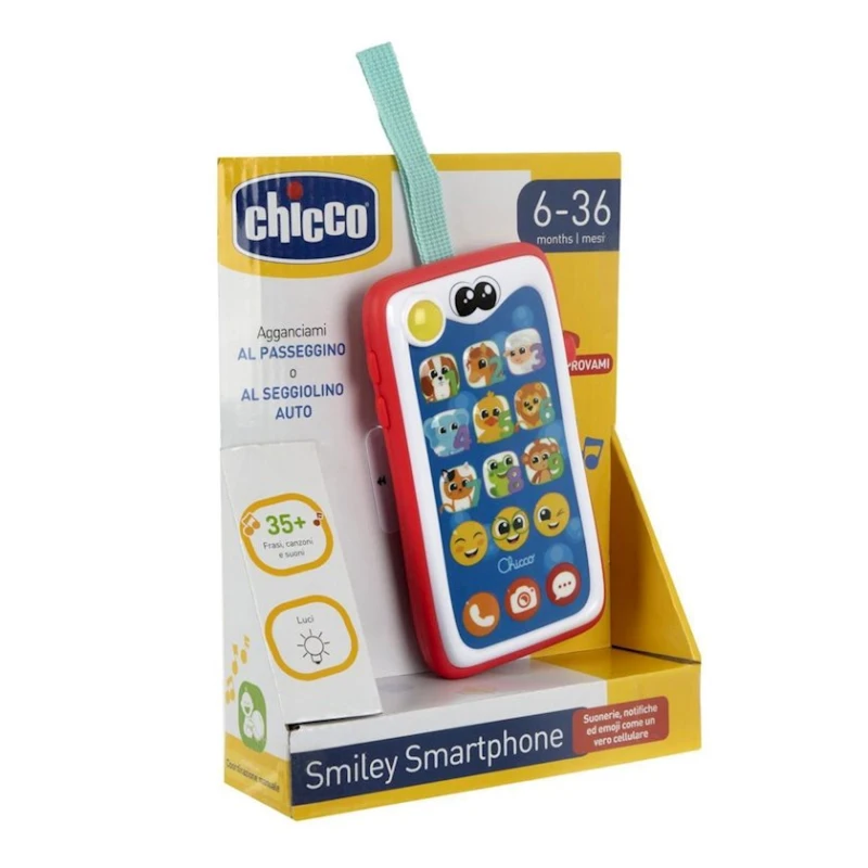 Интерактивная игрушка Chicco Smiley Smartphone, 6-36 месяцев, разноцветный