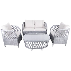 Комплект садовой мебели Lady SP_6172, 4 предмета, серый Комплект садовой мебели Lady SP_6172, 4 предмета, серый