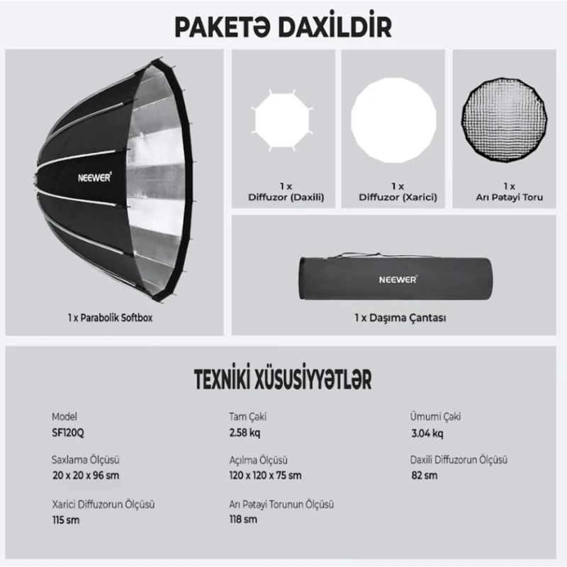 Софтбокс Neewer SF85Q 85 см, черный Софтбокс Neewer SF85Q 85 см, черный