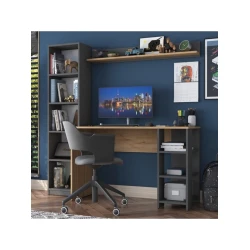 Компьютерный стол Art Mebel Art_Komp_Masası 178, коричневый/черный, 160x120x45 см