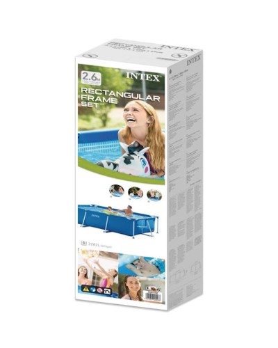 Hovuz karkaslı Intex Rectangular Frame H28225588271NP, 260x160x65 sm, 2282 l, göy