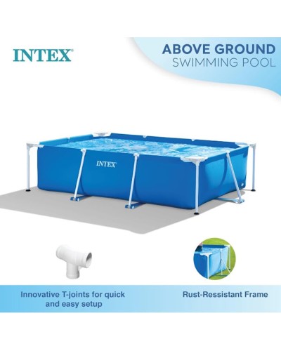 Hovuz karkaslı Intex Rectangular Frame H28225588271NP, 260x160x65 sm, 2282 l, göy