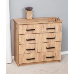 Комод Letta, 72x39x75 см, ЛДСП, коричневый