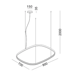 Asma çılçıraq Lustore LSP436-BK