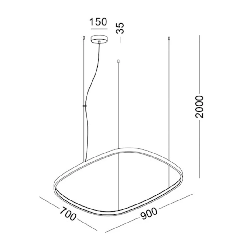 Люстра подвесная Lustore LSP436-BK