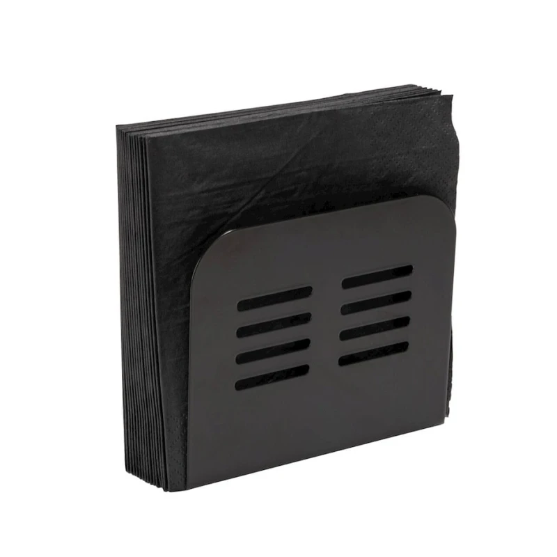 Салфетница Wenko 15x4x12.5 см, металл, черная Салфетница Wenko 15x4x12.5 см, металл, черная