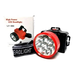 Налобный фонарь LED LP-582, черный/красный