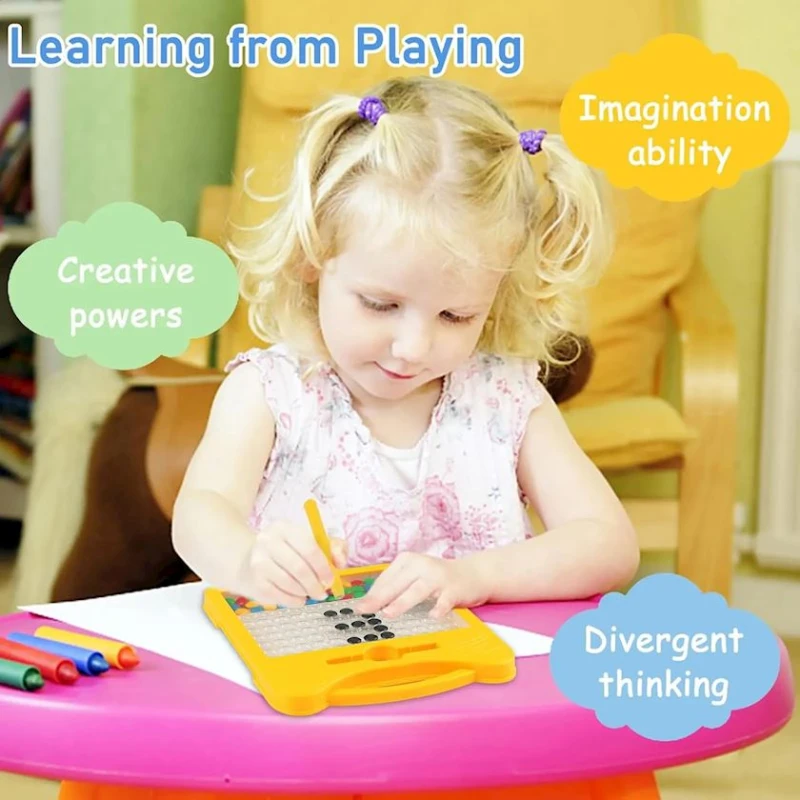 Магнитная доска для рисования Dot Magpad, для детей, желтая