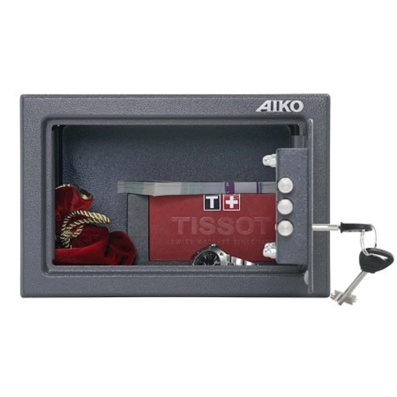 Мебельный сейф Aiko T-170 KL, с ключом, графитовый, 170x260x230 мм Мебельный сейф Aiko T-170 KL, с ключом, графитовый, 170x260x230 мм