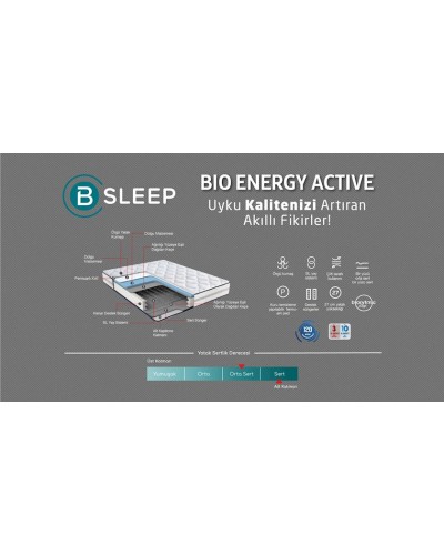 Döşək Bellona Bioenergy Active, 100x200 sm, ağ