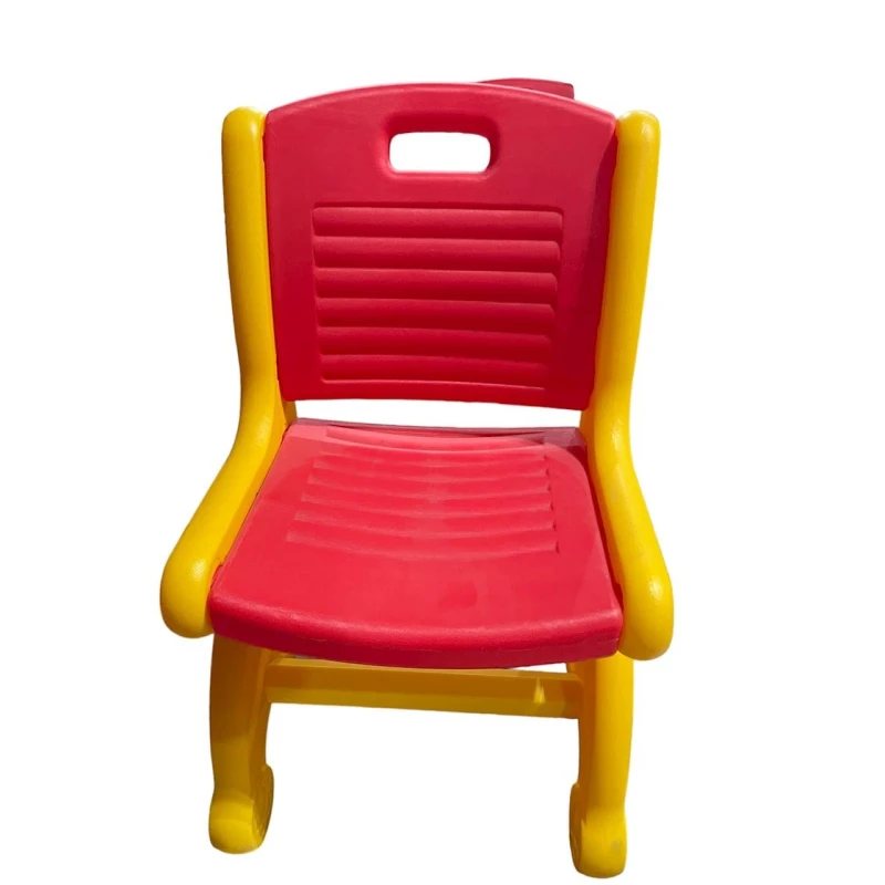 Детский стул ZTW-KR5, пластик, желтый/красный, 30х30 см Детский стул ZTW-KR5, пластик, желтый/красный, 30х30 см