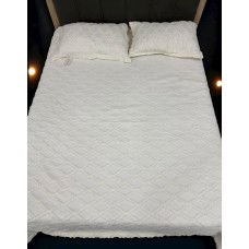 Yastıq üzlüklü dəst Luxe Cotton 000798, birnəfərlik, örtük 160x240 sm, yastıq üzü 50x70 sm, ağ