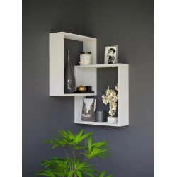 Настенная полка Art Mebel 158, ламинат, 72х52х18 см, кремовая Настенная полка Art Mebel 158, ламинат, 72х52х18 см, кремовая