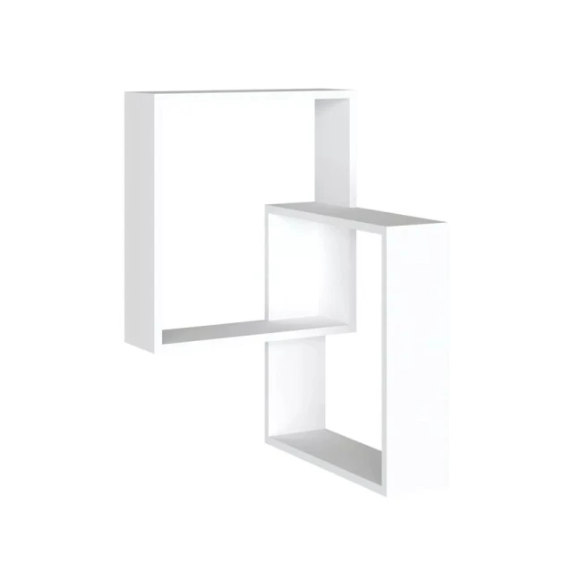 Настенная полка Art Mebel 158, ламинат, 72х52х18 см, кремовая