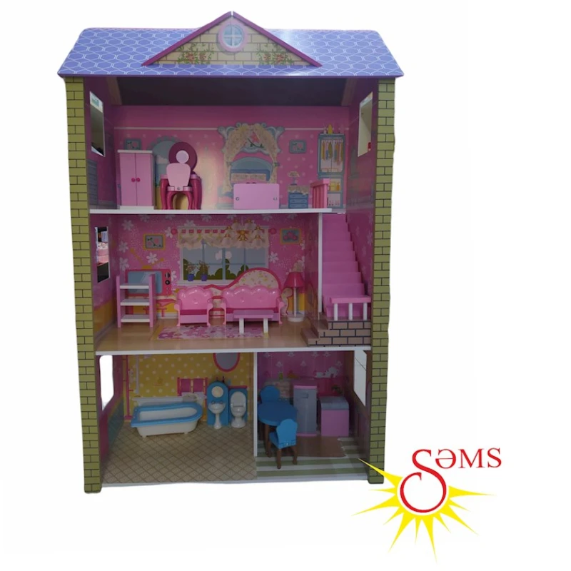 Кукольный домик с мебелью, пластик, от 3 лет Кукольный домик с мебелью, пластик, от 3 лет