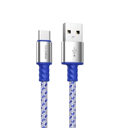 Kabel USB Type-C Recci RTC-N33C, 2 m, gümüşü