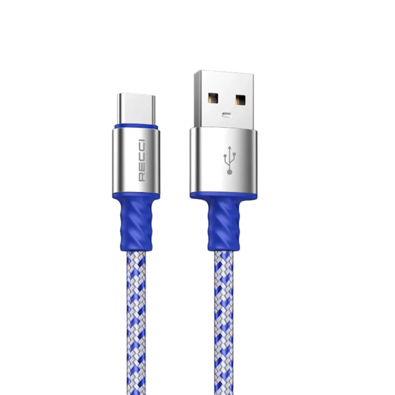 Kabel USB Type-C Recci RTC-N33C, 2 m, gümüşü