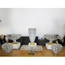 Dəst - meyvə qabı, vaza, konfet qabı, Tort üçün qab sweet-maxi-LT-01, şüşə, 35/30/15 sm, 6 ədəd