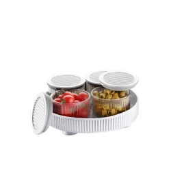 Səhər yeməyi dəsti Le Paris, 5 əd, 11/11/7 sm, plastik, ağ