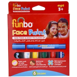 Üz üçün boya dəsti Funbo FO-FPS-06, 6 rəng, 3+ yaş