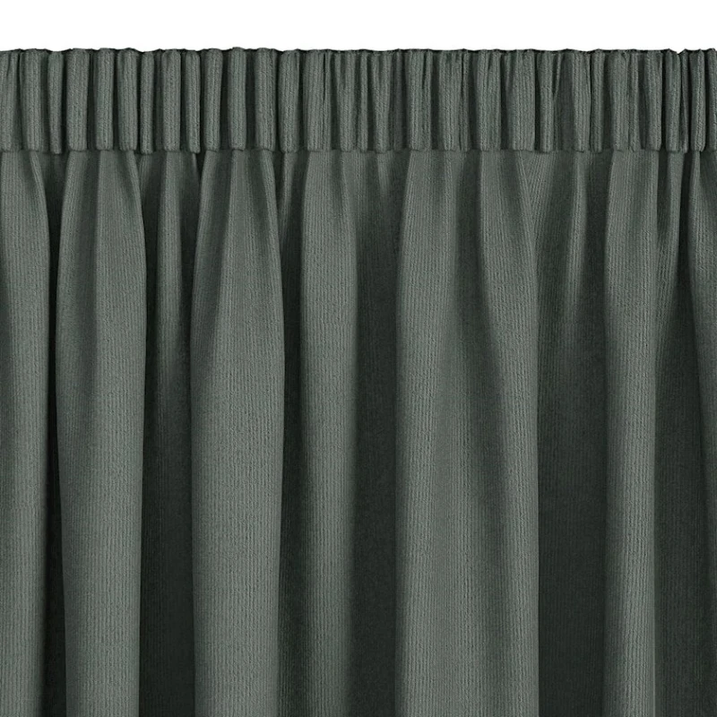 Штора JYSK Ara 1x140x300 см, вельвет, зеленый