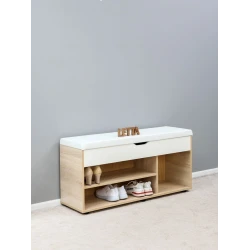 Тумба для обуви Letta, 105х32х51 см, ЛДСП, бежевая