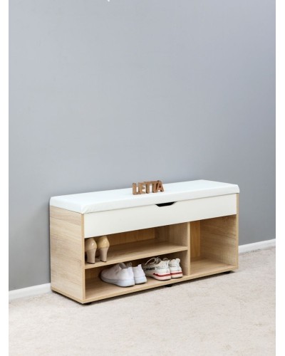 Ayaqqabı üçün tumba Letta, 105х32х51 sm, LDSP, bej