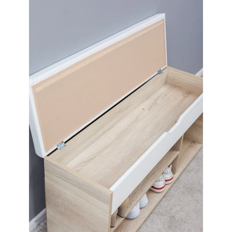 Тумба для обуви Letta, 105х32х51 см, ЛДСП, бежевая Тумба для обуви Letta, 105х32х51 см, ЛДСП, бежевая