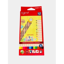 Цветные карандаши Yalong, 12 шт, деревянные