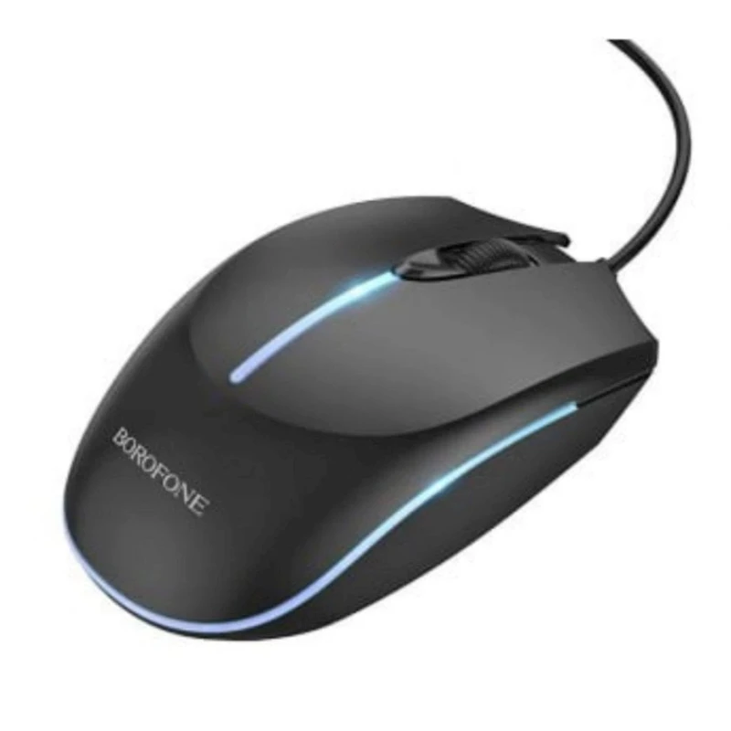 Оптическая светодиодная мышь Borofone BG10 Black Оптическая светодиодная мышь Borofone BG10 Black