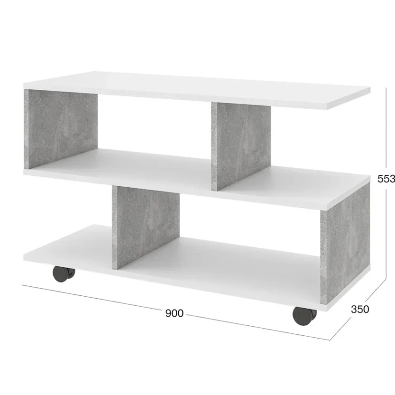 Журнальный стол Marina 3563_M25JurStWheelWhbet, ЛДСП, 55.3x35x90 см, белый/серый Журнальный стол Marina 3563_M25JurStWheelWhbet, ЛДСП, 55.3x35x90 см, белый/серый