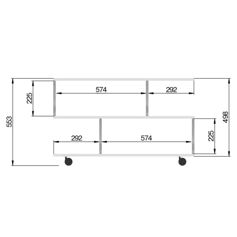 Журнальный стол Marina 3563_M25JurStWheelWhbet, ЛДСП, 55.3x35x90 см, белый/серый Журнальный стол Marina 3563_M25JurStWheelWhbet, ЛДСП, 55.3x35x90 см, белый/серый