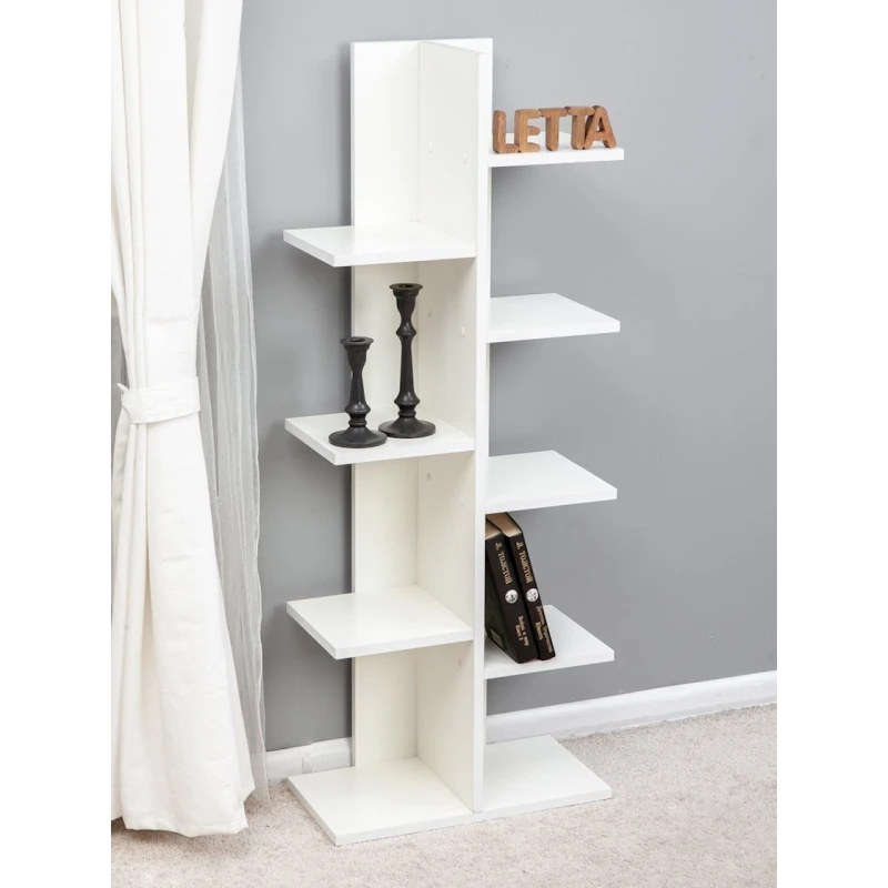 Стеллаж Letta Lite, белый, ЛДСП, 115x45x22 см Стеллаж Letta Lite, белый, ЛДСП, 115x45x22 см