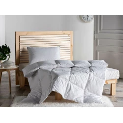 Одеяло Doqu Home, односпальное, всесезонное, гусиный пух, белое, 155x215 см