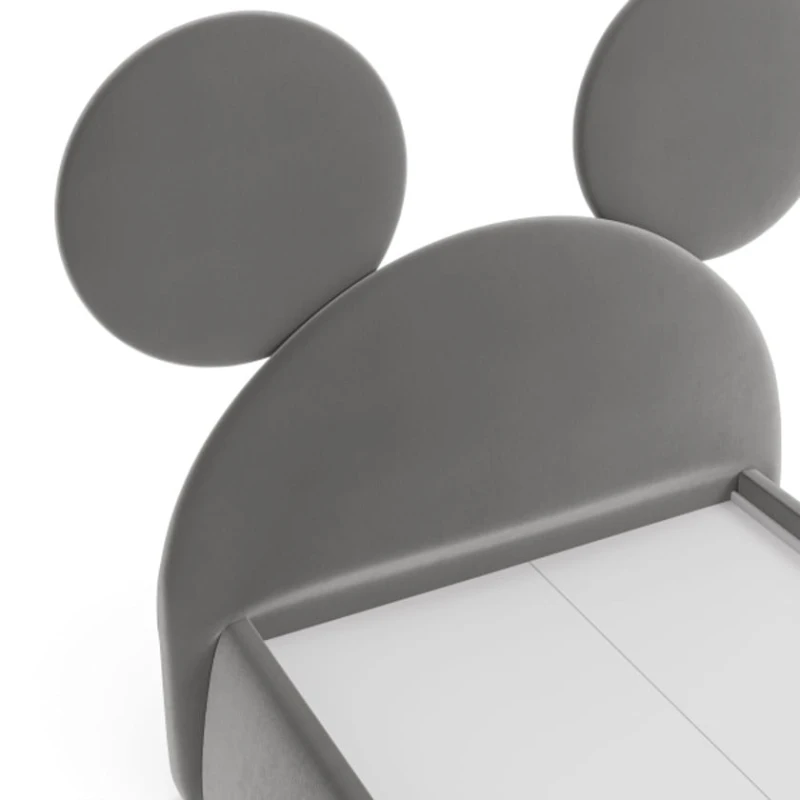 Tək nəfərlik çarpayı Art_tek_yataq 36, laminat/parça, boz, 200x85x90 sm