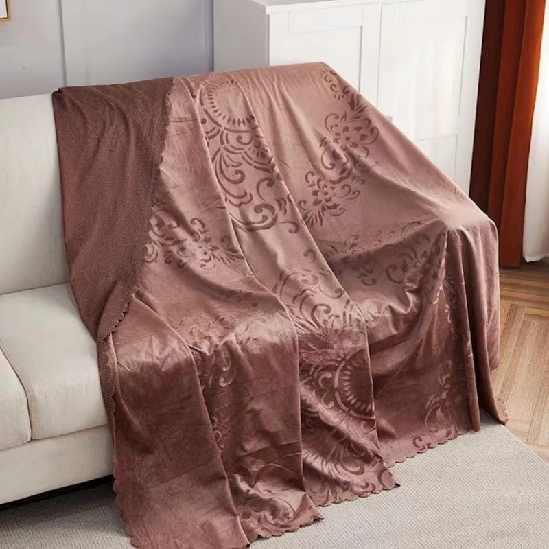 Накидка на диван ZZ-ZZ-0196, 180x220 см, коричневая Накидка на диван ZZ-ZZ-0196, 180x220 см, коричневая