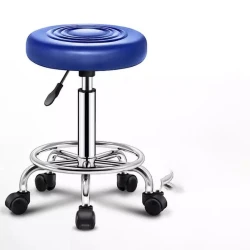 Стул для косметолога регулируемый, синий