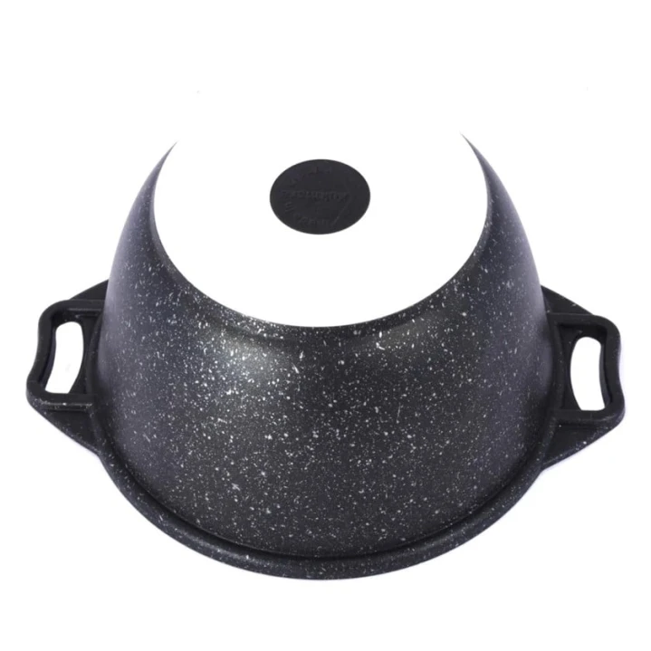 Кастрюля Kukmara Мраморная kmt32a, с крышкой, алюминий, черная, 24 см, 3 л Кастрюля Kukmara Мраморная kmt32a, с крышкой, алюминий, черная, 24 см, 3 л