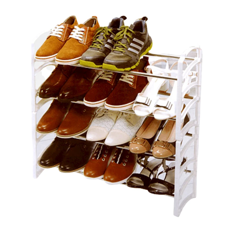 Ayaqqabı üçün altlıq Shoe Rack 5872, 60x18x58 sm, paslanmayan polad, ağ