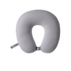 Подушка для шеи валик Miniso 29x28 см, полиэстер, серый