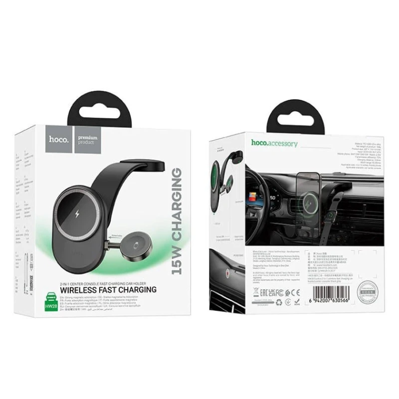 Автомобильный держатель Hoco HW28 Black Автомобильный держатель Hoco HW28 Black