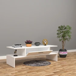 Журнальный стол Ev Plus ev_12116100, ЛДСП, белый, 120x55x45 см