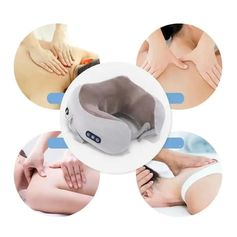 Массажная подушка 26x24x10 см, бежевая