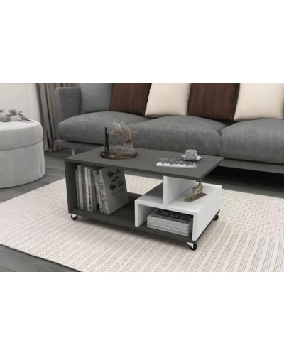 Jurnal masası TV Stend M8, laminat, ağ/antrasit, 90x50x45 sm