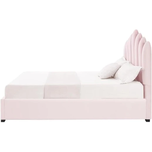 Bir nəfərlik çarpayı Art_tek_yataq 92, laminat/parça, çəhrayı, 85x90x200 sm