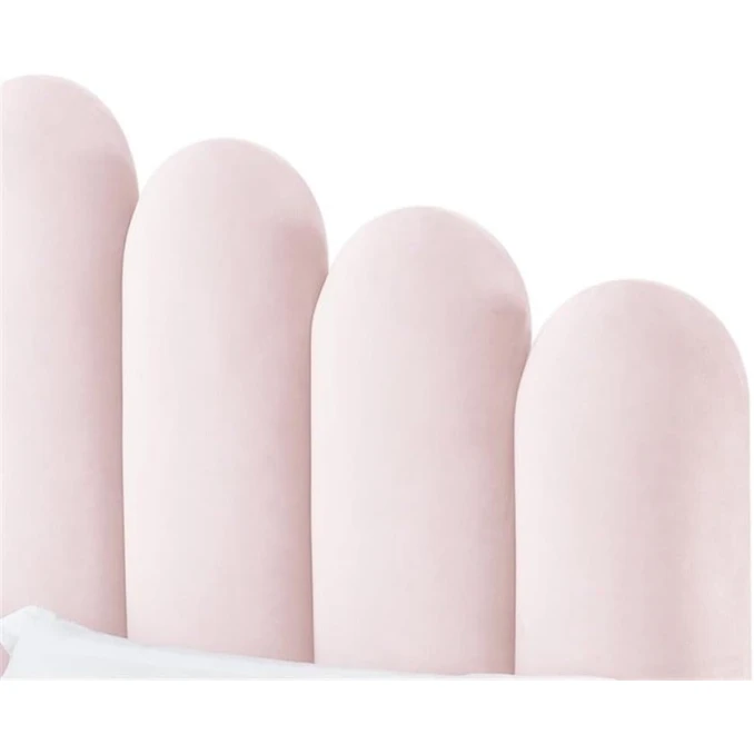 Bir nəfərlik çarpayı Art_tek_yataq 92, laminat/parça, çəhrayı, 85x90x200 sm