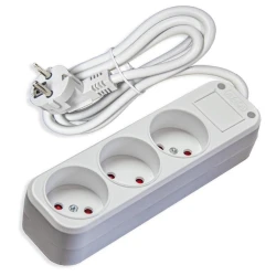 Сетевой фильтр AY-KA 3-розеточный, 5 м, Белый